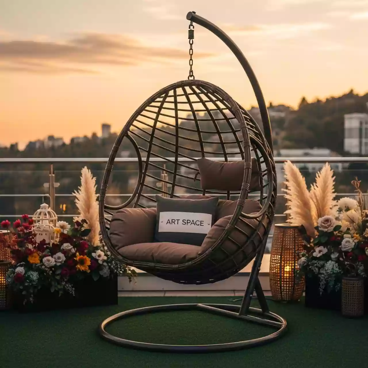 Аренда Подвесное кресло Tubo коричневое в санатории «Русь» — ART SPACE