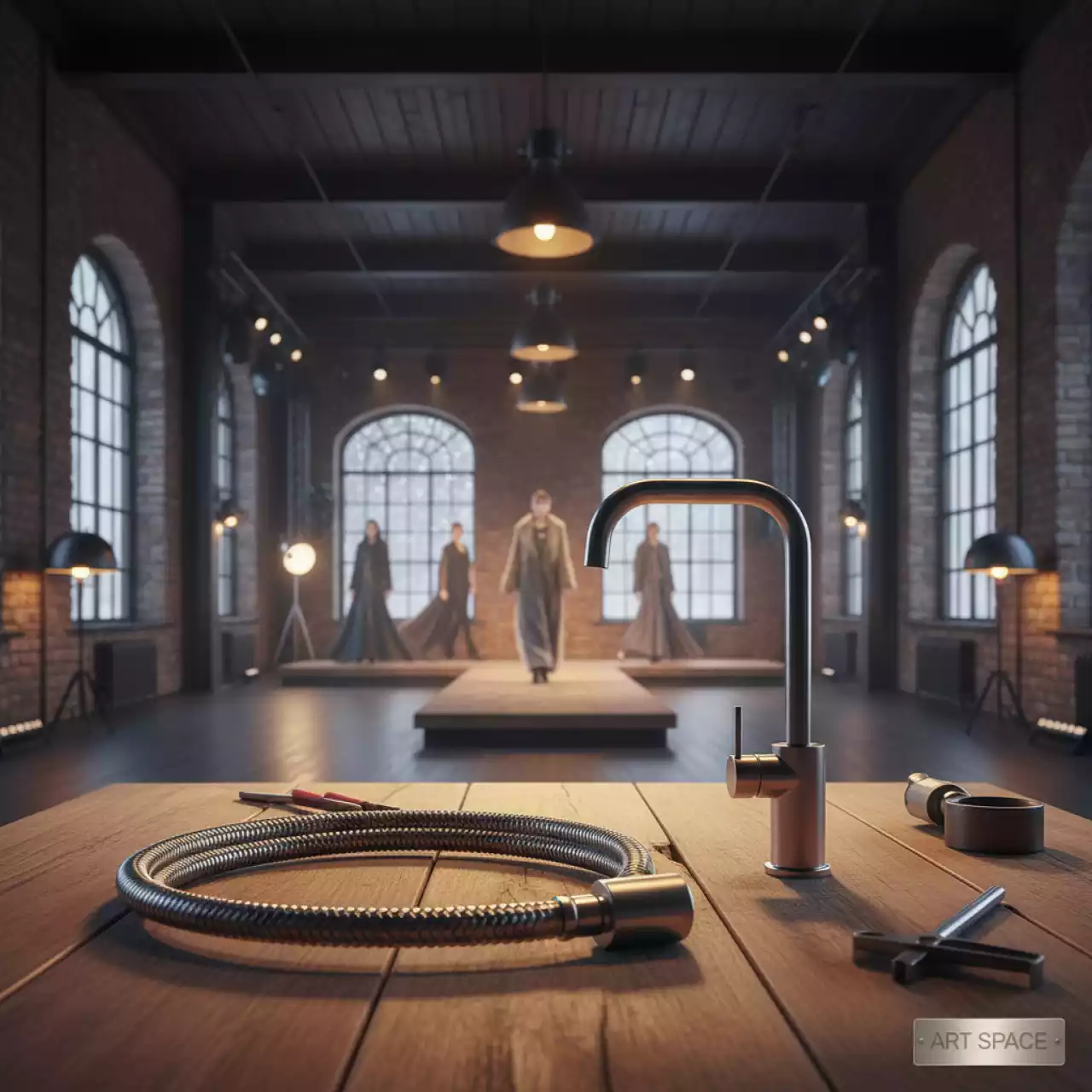 Аренда Подводка гибкая для смесителя с коротким штуцером в отеле «Богатырь» — ART SPACE