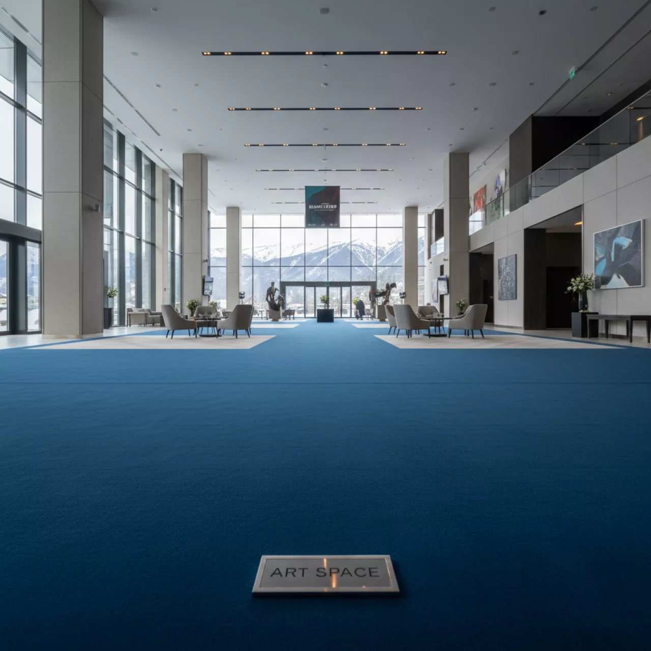 Аренда Покрытие напольное ковролин синий в Sochi Marriott Krasnaya Polyana — ART SPACE