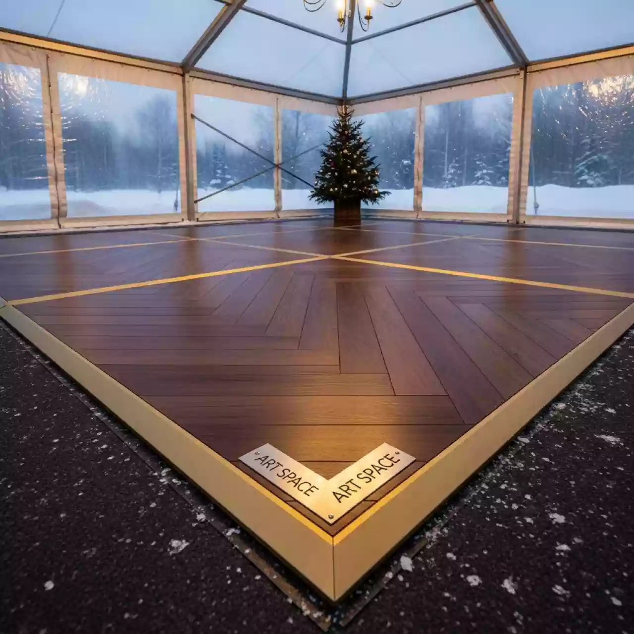 Аренда Пол для шатра деревянный 4х4 м в ресторане «Сыроварня» — ART SPACE