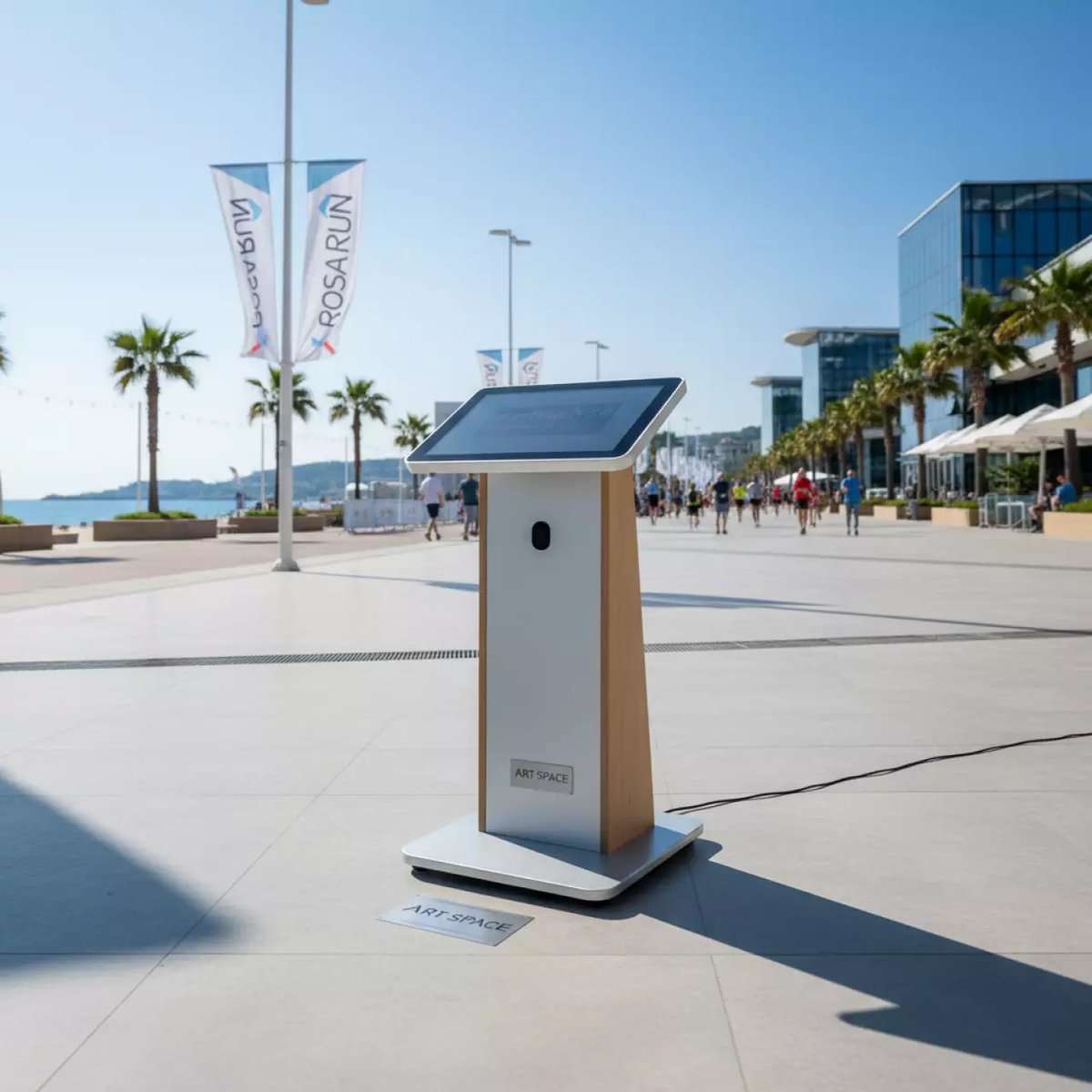 Аренда Пол тумба интерактивный InterTouch версия 5.0 Mobile Marker в пляжном комплексе VinoGrad — ART SPACE