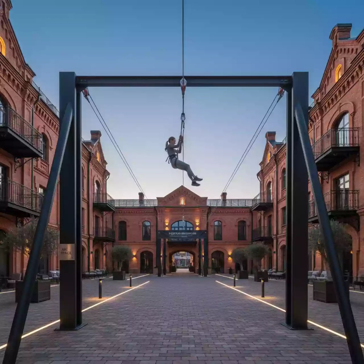 Аренда Полет на зиплайне Мюнхгаузен в Boutique Hotel PORTUM 1905 — ART SPACE