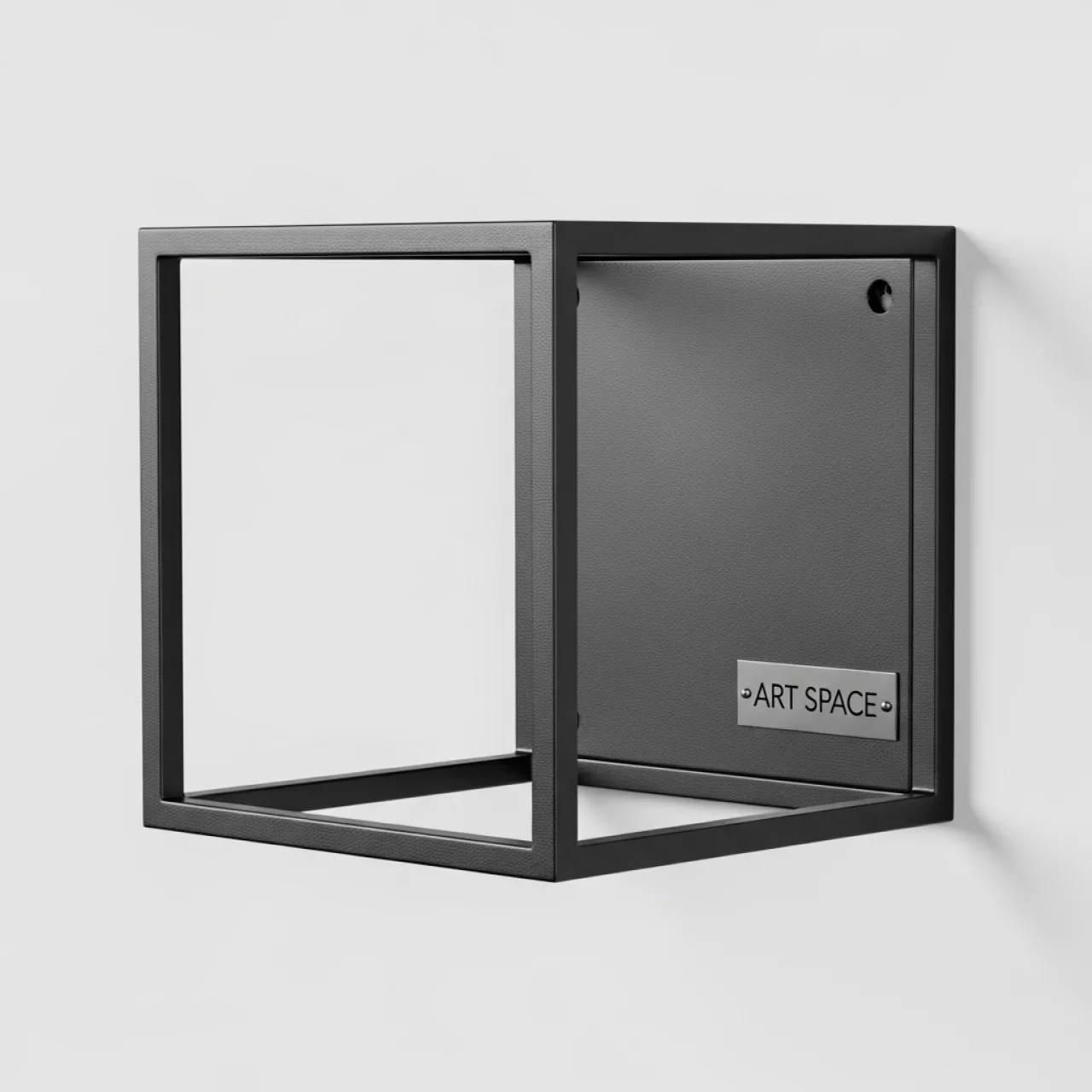 Аренда Полка навесная каркас под стекло 300х300х300 мм черный муар на Сочи Автодроме — ART SPACE