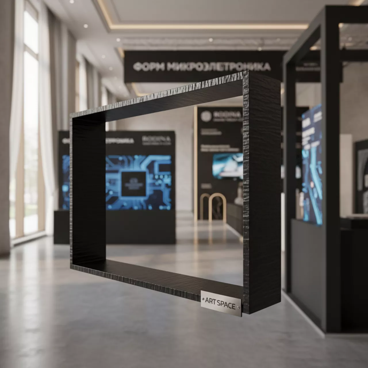 Аренда Полка навесная каркас под стекло 300х400х300 мм черный муар в Rodina Grand Hotel & SPA — ART SPACE