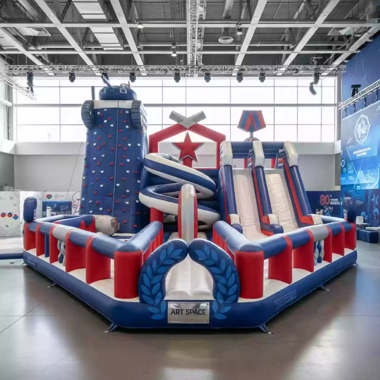 Аренда Полоса препятствий надувная "80 лет Победы" Университет «Сириус» — ART SPACE