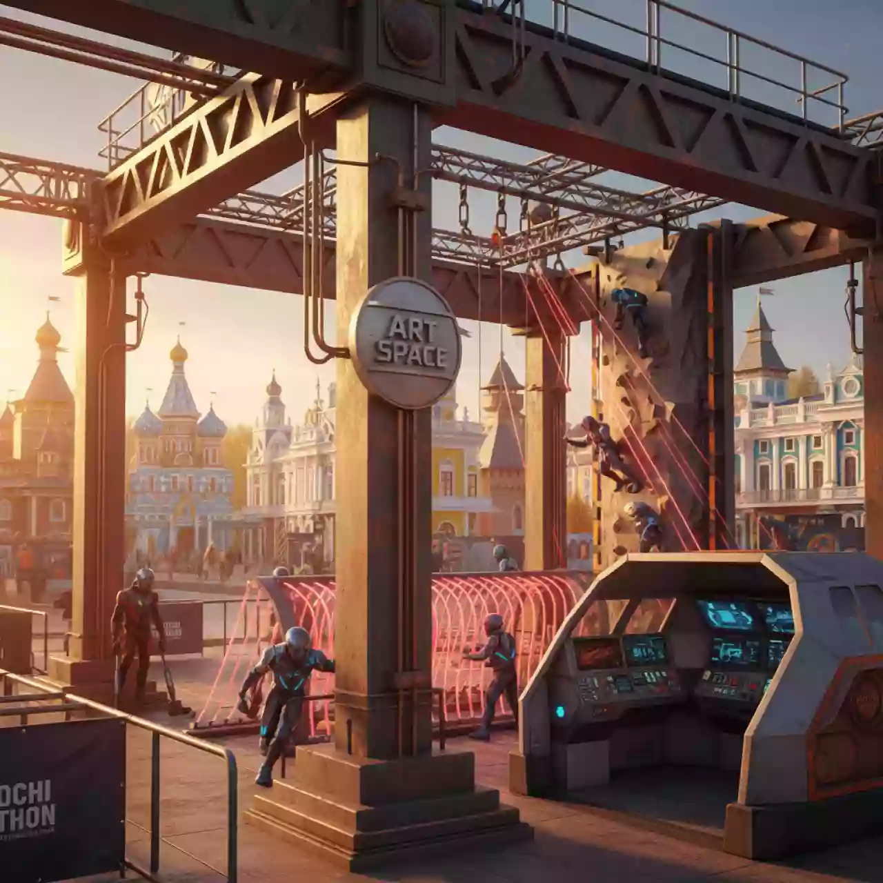 Аренда Полоса препятствий НЛО в этно-парке «Моя Россия» — ART SPACE