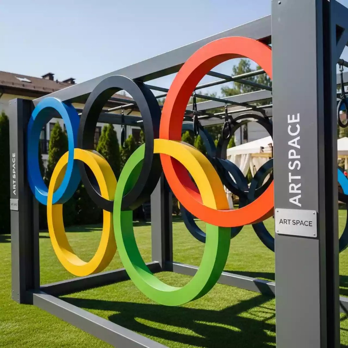 Аренда Полоса препятствий олимпийские кольца в санатории «Русь» — ART SPACE