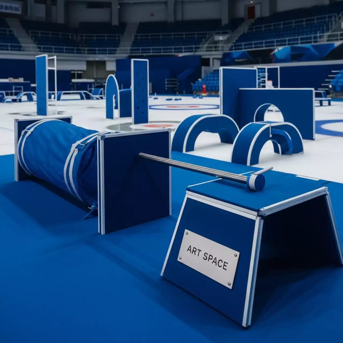 Аренда Полоса препятствий школьная в Керлинговом центре «Ледяной куб» — ART SPACE