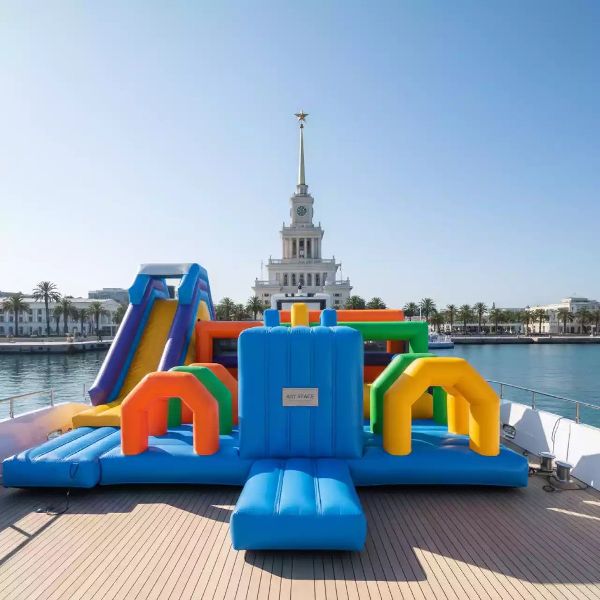 Аренда Полоса препятствий Вызов принят на VIP теплоходе (Морпорт Сочи) — ART SPACE