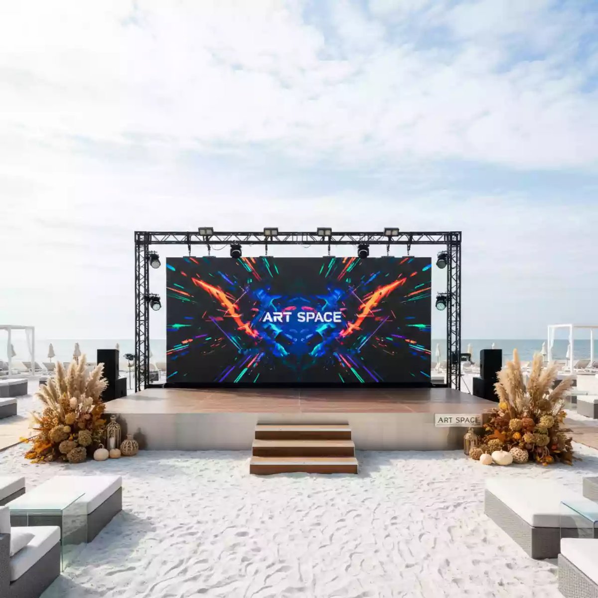 Аренда Полотно светодиодное 4х6 м в пляжном комплексе VinoGrad — ART SPACE