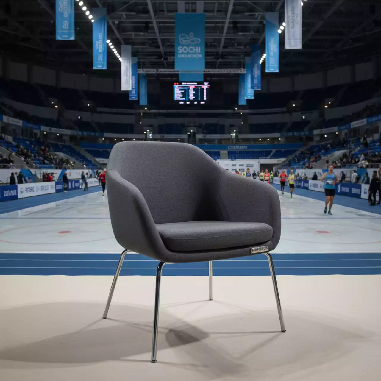 Аренда Полукресло Bliss графит хром в Ледовом дворце «Айсберг» — ART SPACE