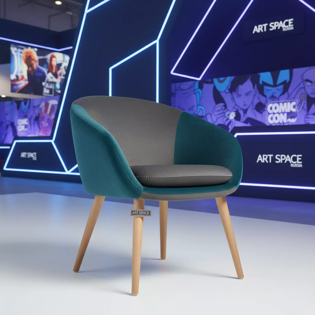 Аренда Полукресло Dolche велюр Remy79 Remy 72 ножки бук под лак в санатории «Заполярье» — ART SPACE