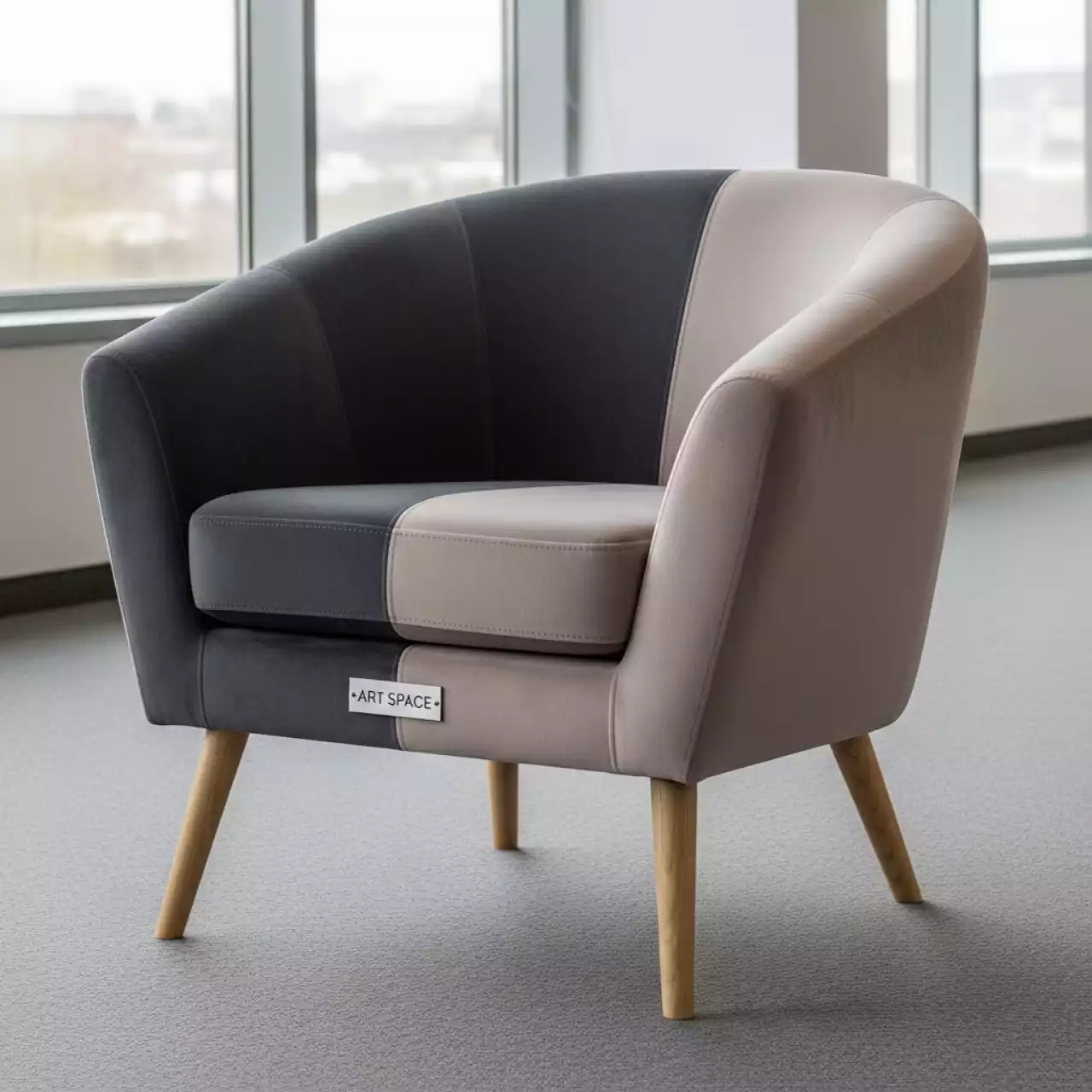 Аренда Полукресло Dolche велюр Remy 79 Remy 72 ножки бук под лак в Golden Tulip Rosa Khutor — ART SPACE