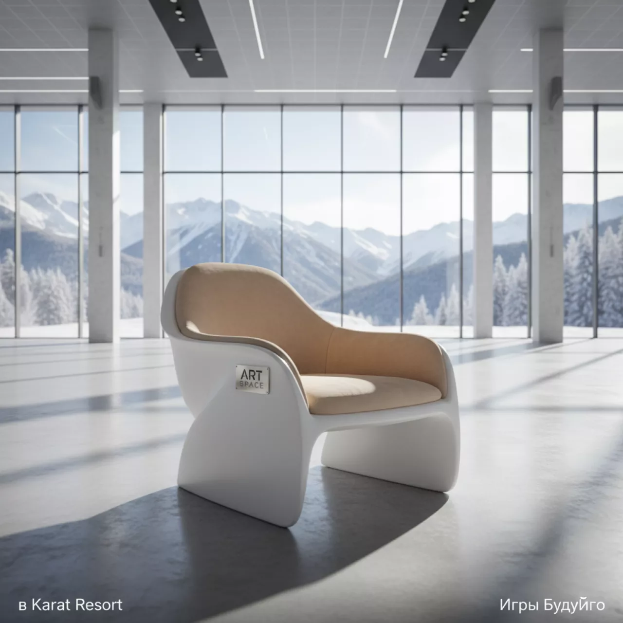 Аренда Полукресло Dolche замша Shangreen latte органика белая в Karat Resort — ART SPACE