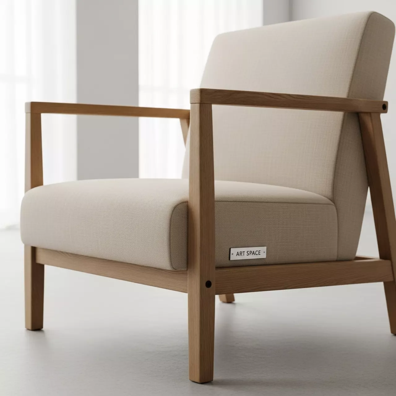 Аренда Полукресло Fendi деревянное бежевое в Courtyard by Marriott Sochi — ART SPACE