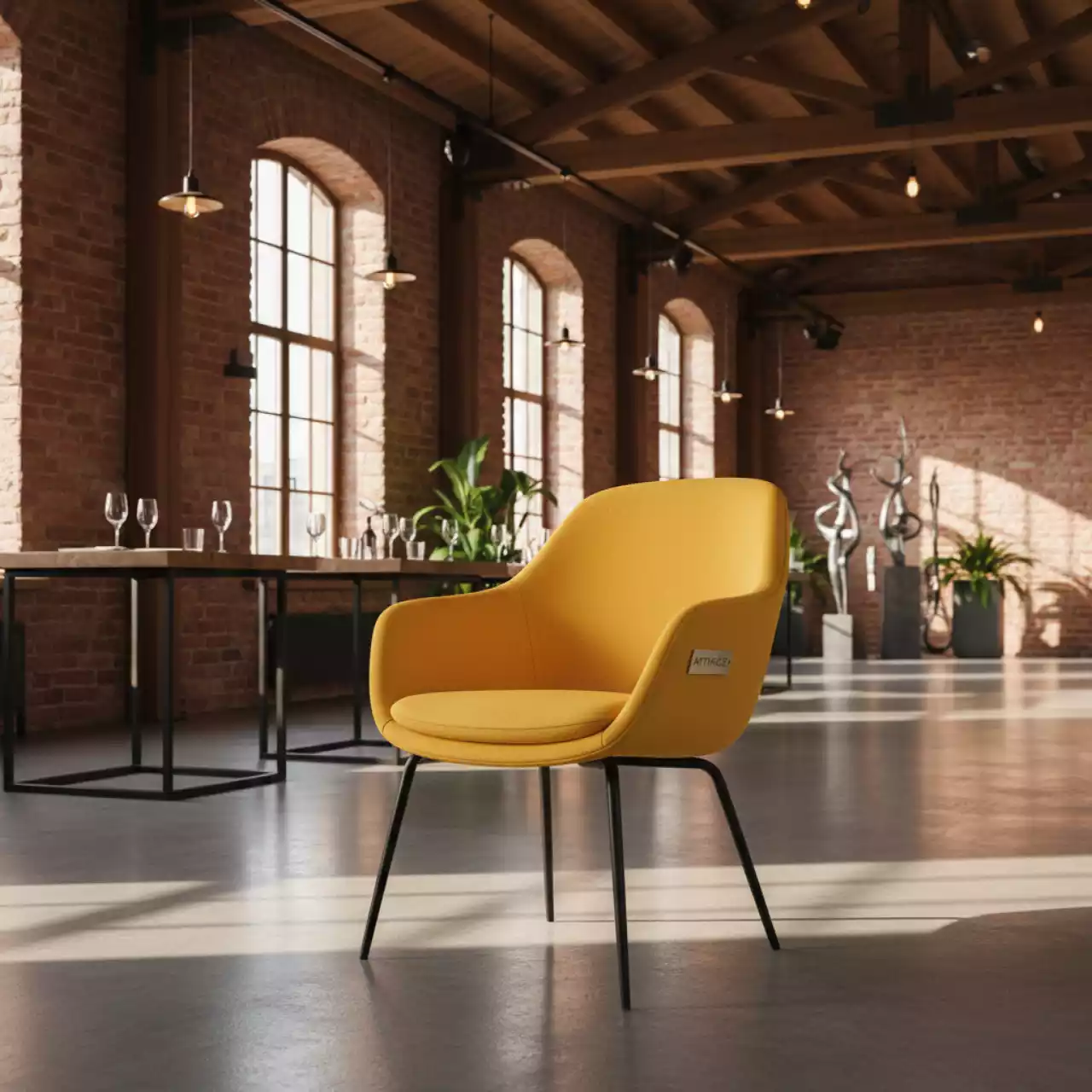 Аренда Полукресло Gavi желтый в ресторане «Магадан» — ART SPACE