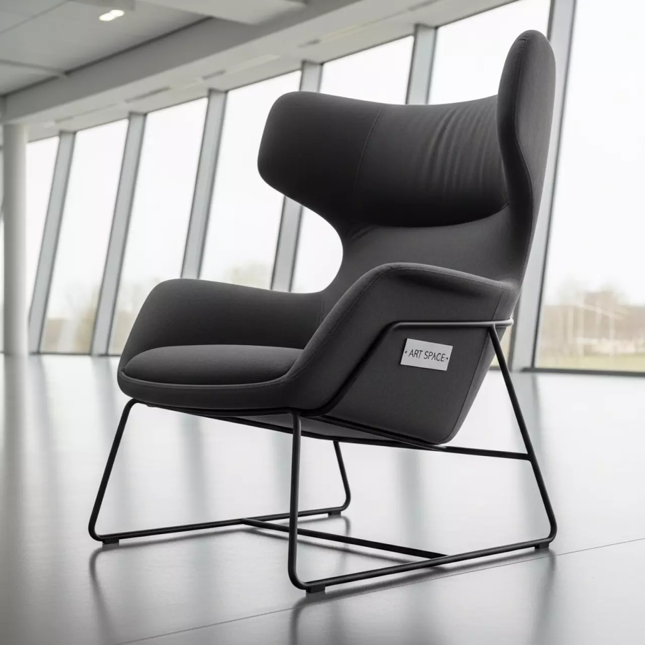 Аренда Полукресло Gucci велюр Evita 3 металл RAL 9005 на Медальной площади — ART SPACE