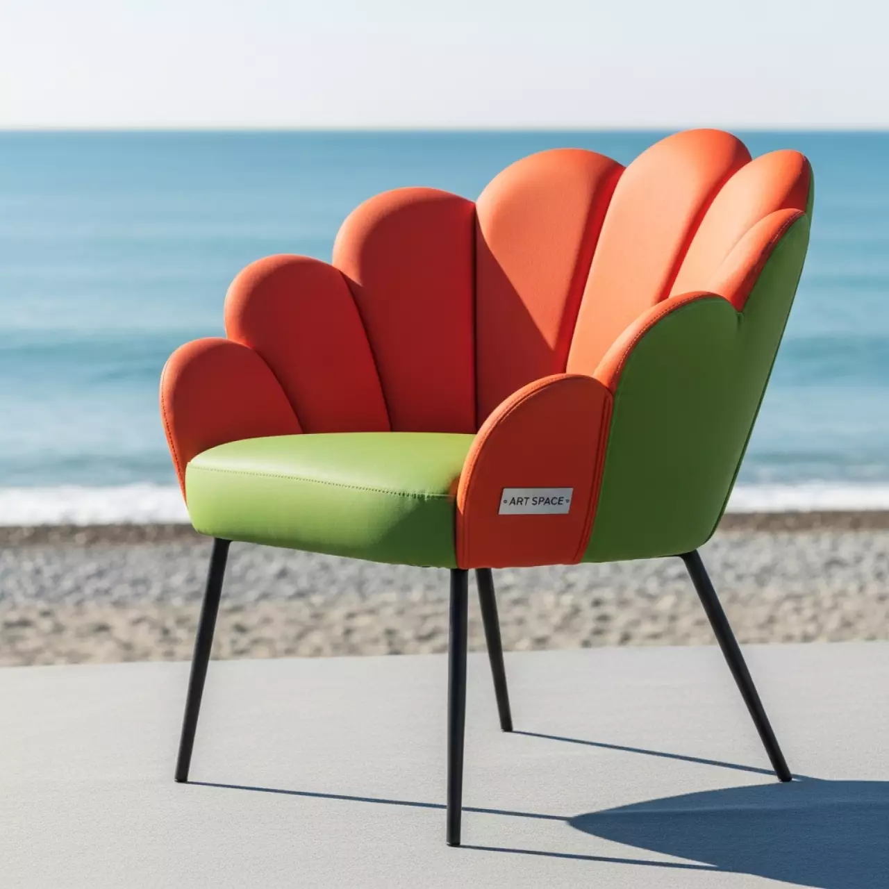Аренда Полукресло Лилия кожзам BOOM ножки металл на пляже «Маяк» — ART SPACE