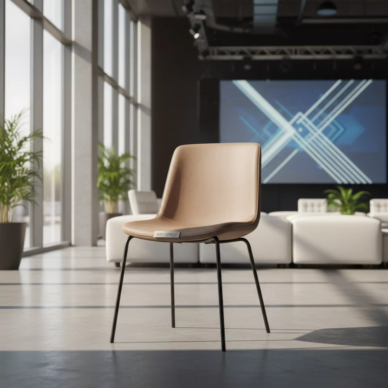 Аренда Полукресло Лилия кожзаменитель BOOM ножки металл в Alpha Sirius — ART SPACE