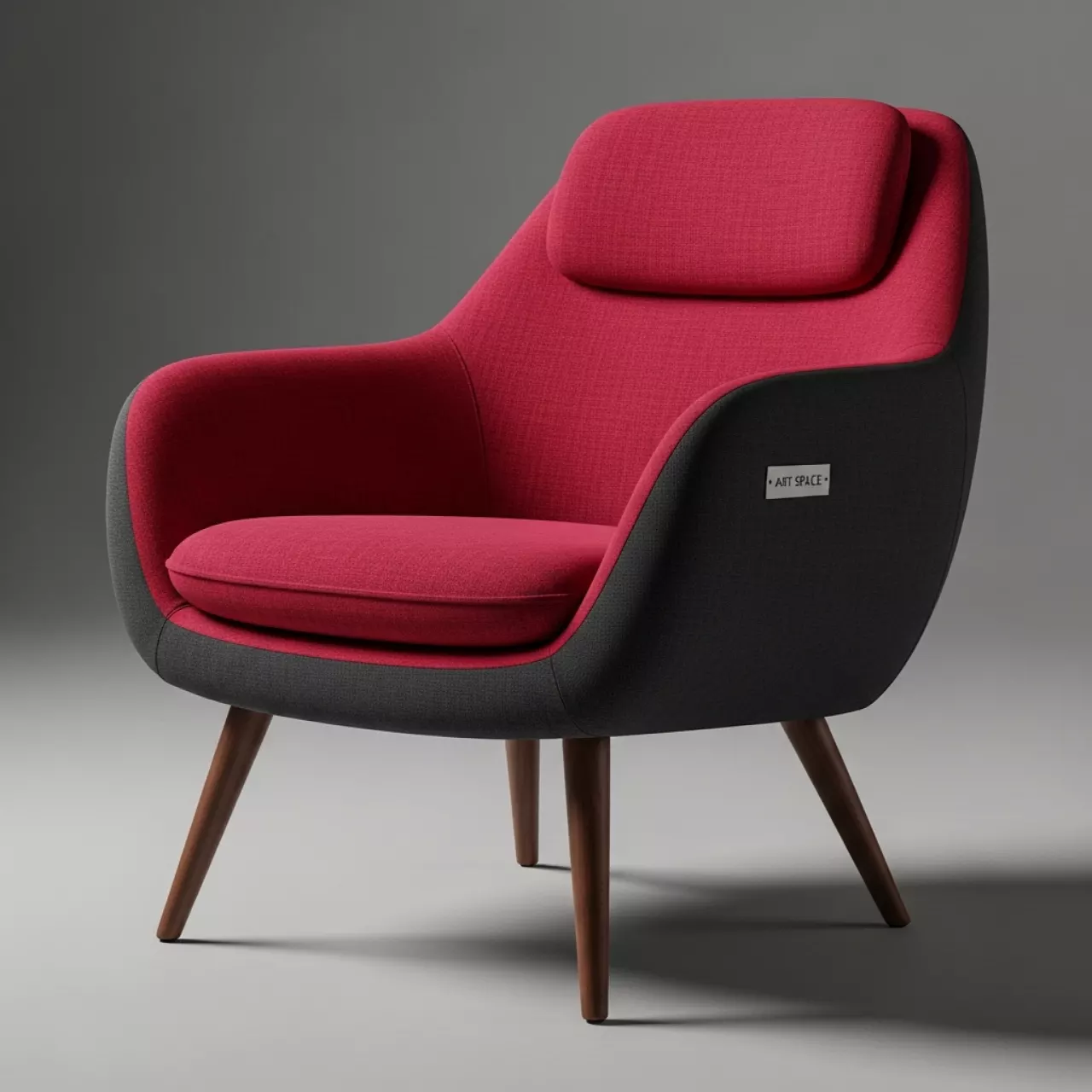 Аренда Полукресло Лилия темно серый красный в отеле «Богатырь» — ART SPACE