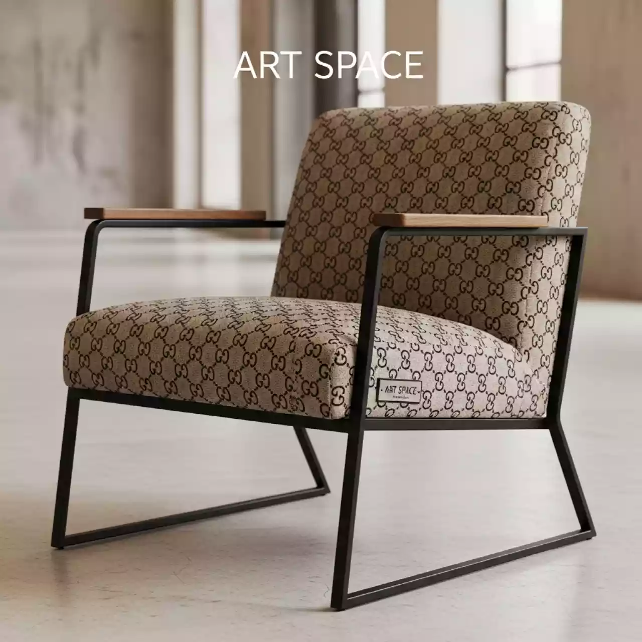 Аренда Полукресло велюр Evita 3 металл RAL 9005 Gucci в санатории «Октябрьский» — ART SPACE