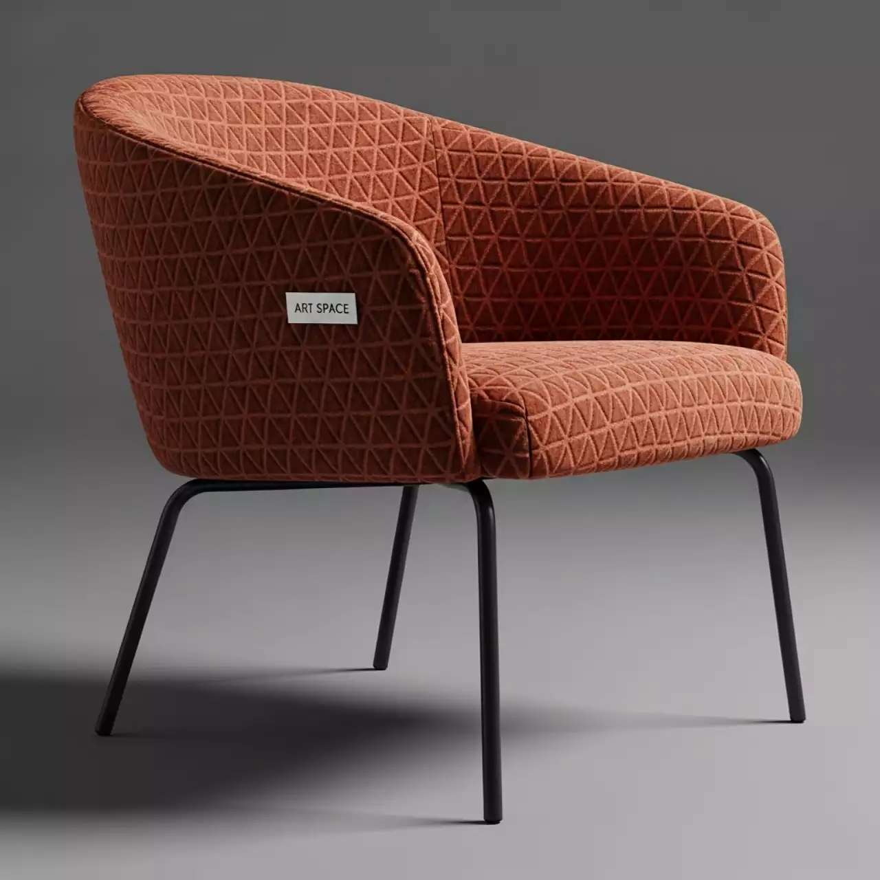 Аренда Полукресло велюр Imperia Terracota металл RAL 9005 чёрный муар Gucci в Rixos Krasnaya Polyana — ART SPACE