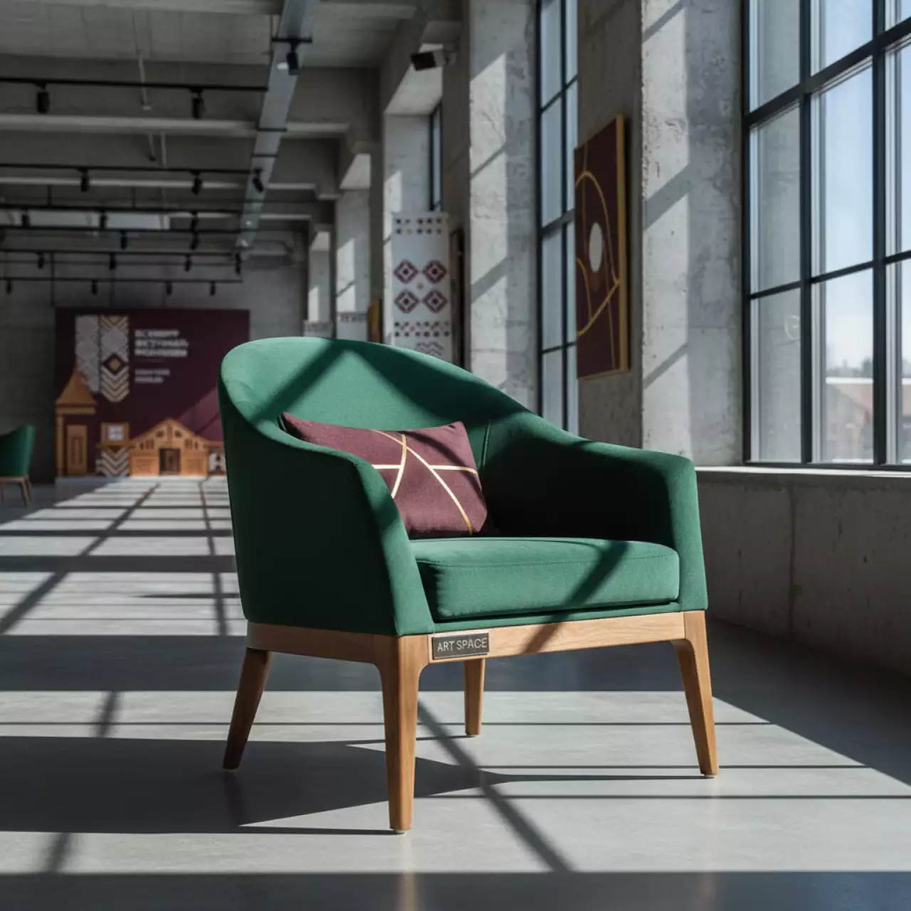 Аренда Полукресло велюр Velutto светлый орех Fendi в этно-парке «Моя Россия» — ART SPACE