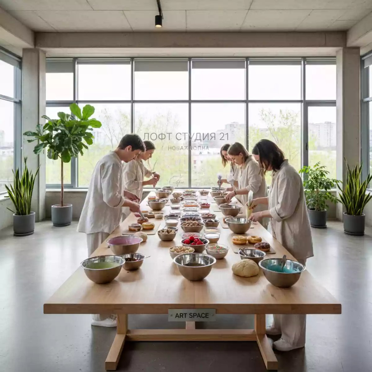 Аренда Пончики мастер класс по приготовлению в лофте «Студия 21» — ART SPACE