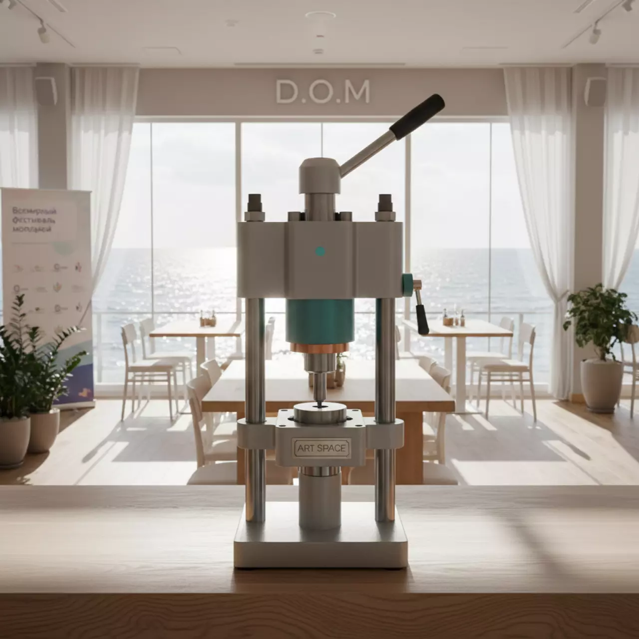 Аренда Пресс для установки люверсов AL Алтай LUX с насадкой 20 мм пробивка оком в ресторане «D.O.M» — ART SPACE