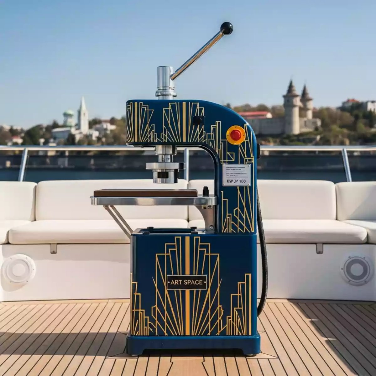 Аренда Пресс для установки люверсов BW JY 100 на VIP теплоходе (Морпорт Сочи) — ART SPACE