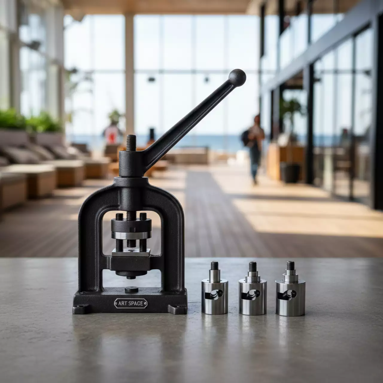 Аренда Пресс для установки люверсов Урал У Н инструмент 10 12 и 16 мм в пляжном клубе Del Mar — ART SPACE