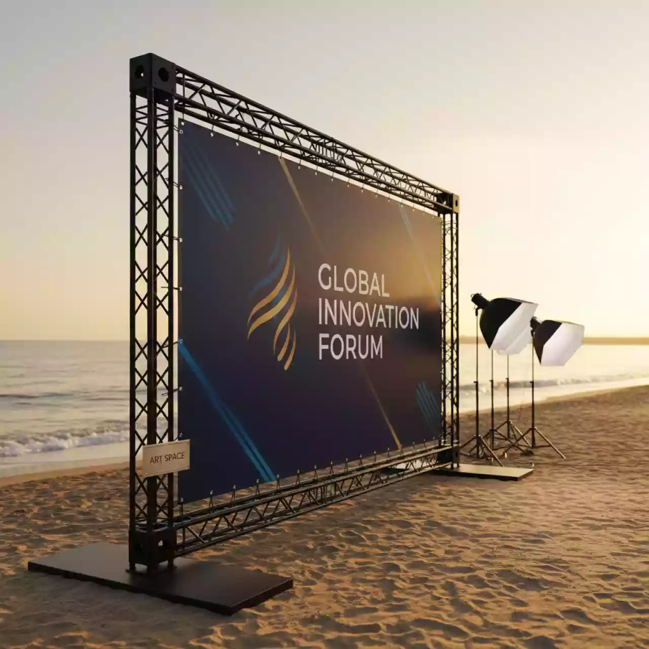 Аренда Пресс волл 4х2,5 м на пляже «Ривьера» — ART SPACE