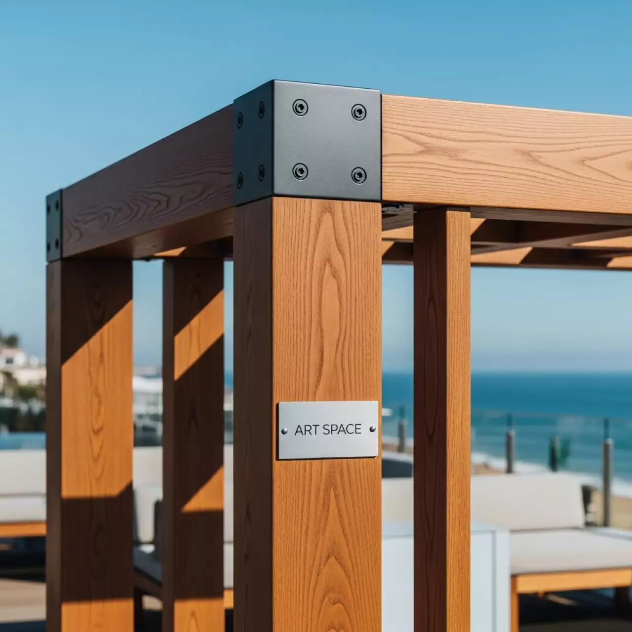 Аренда Пресс волл брус 4х2,5 в пляжном клубе Del Mar — ART SPACE