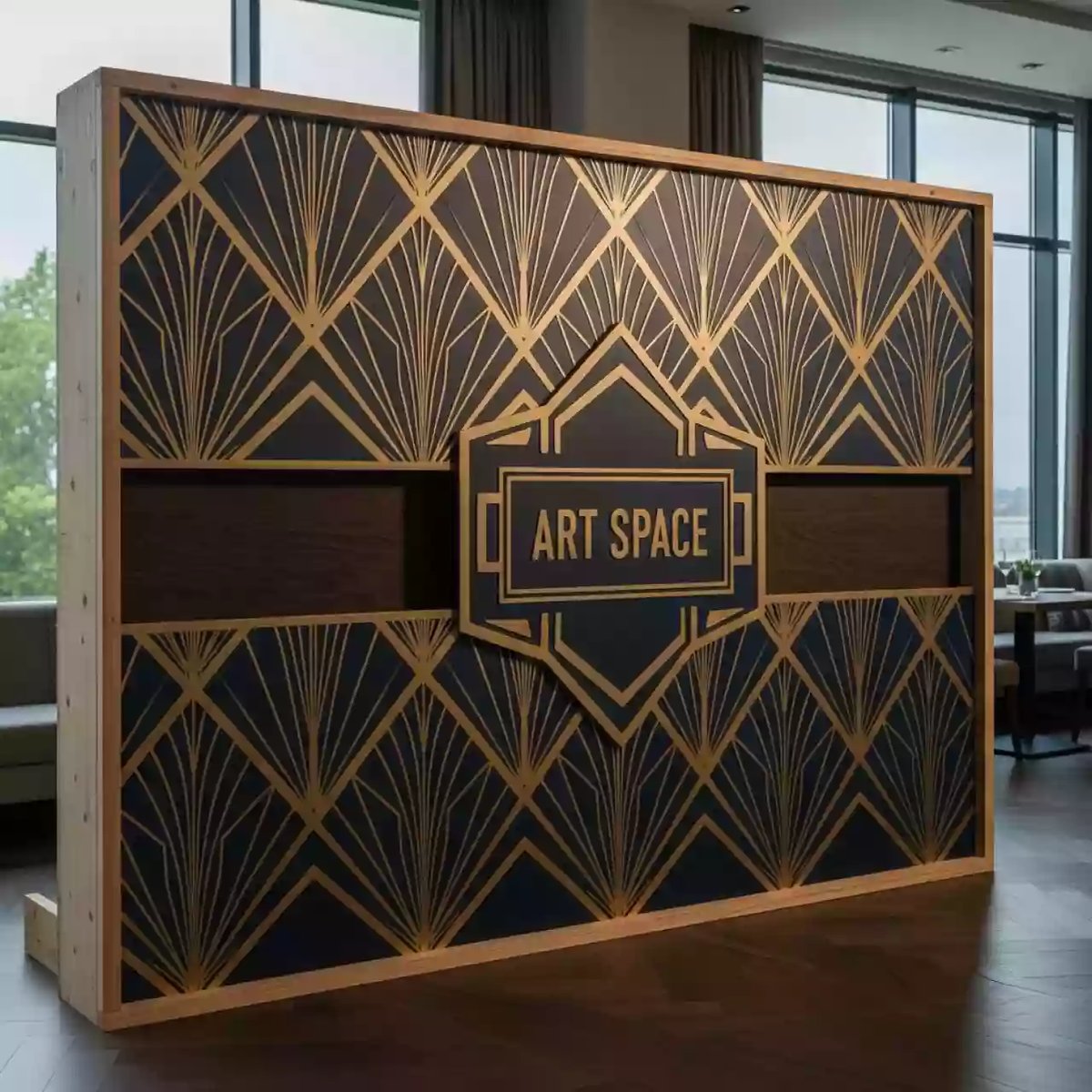 Аренда Пресс волл брус 4х3 м в ресторане «Sanremo» — ART SPACE