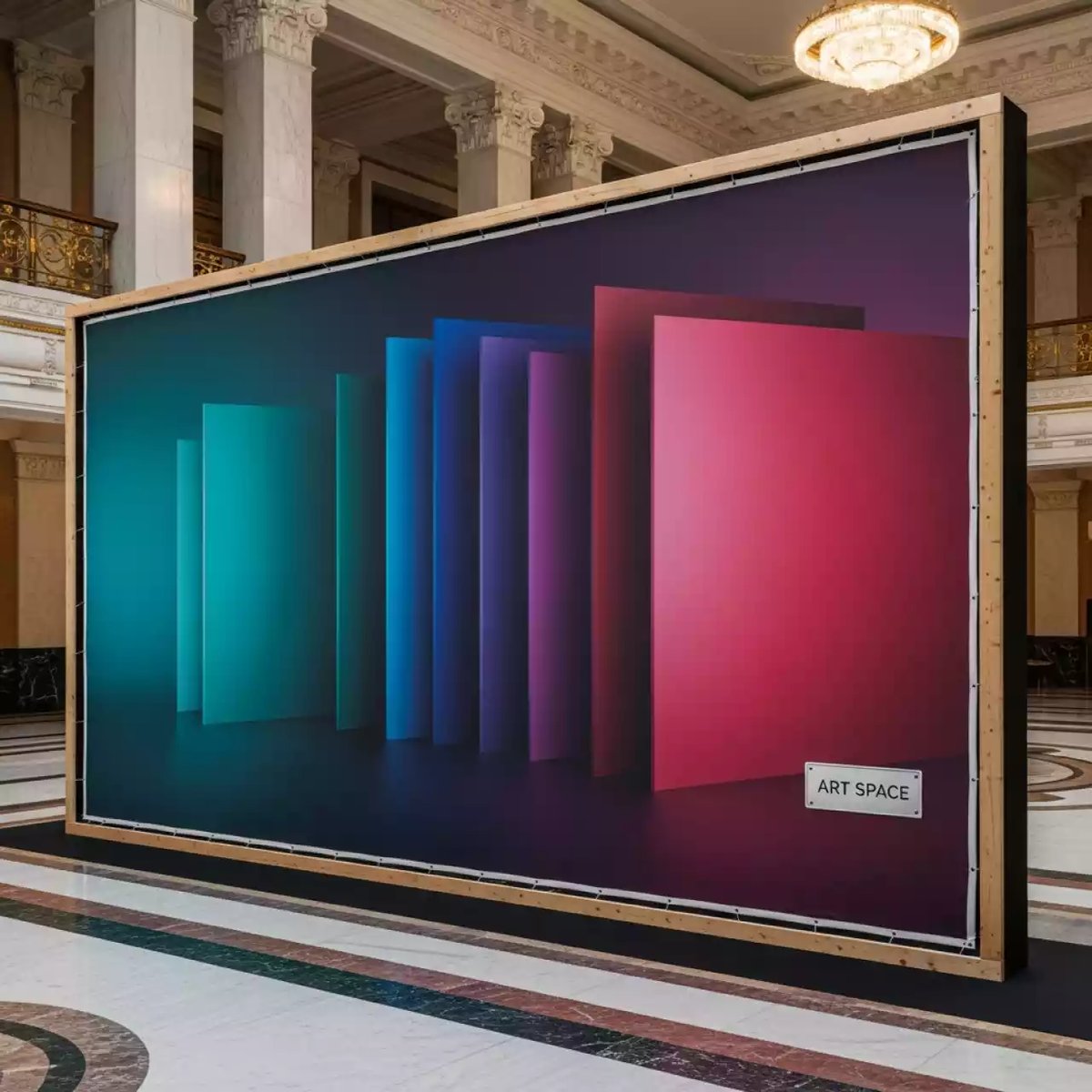 Аренда Пресс волл брус 6х2,5 в Зимнем театре — ART SPACE