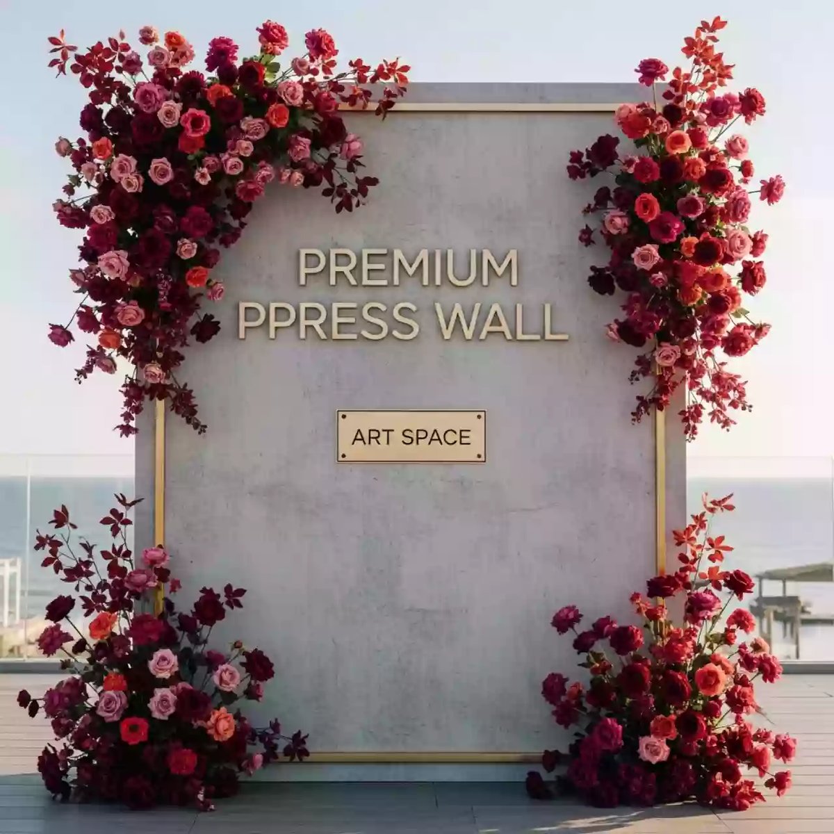 Аренда Пресс волл для свадьбы в комплексе «Дагомыс» — ART SPACE