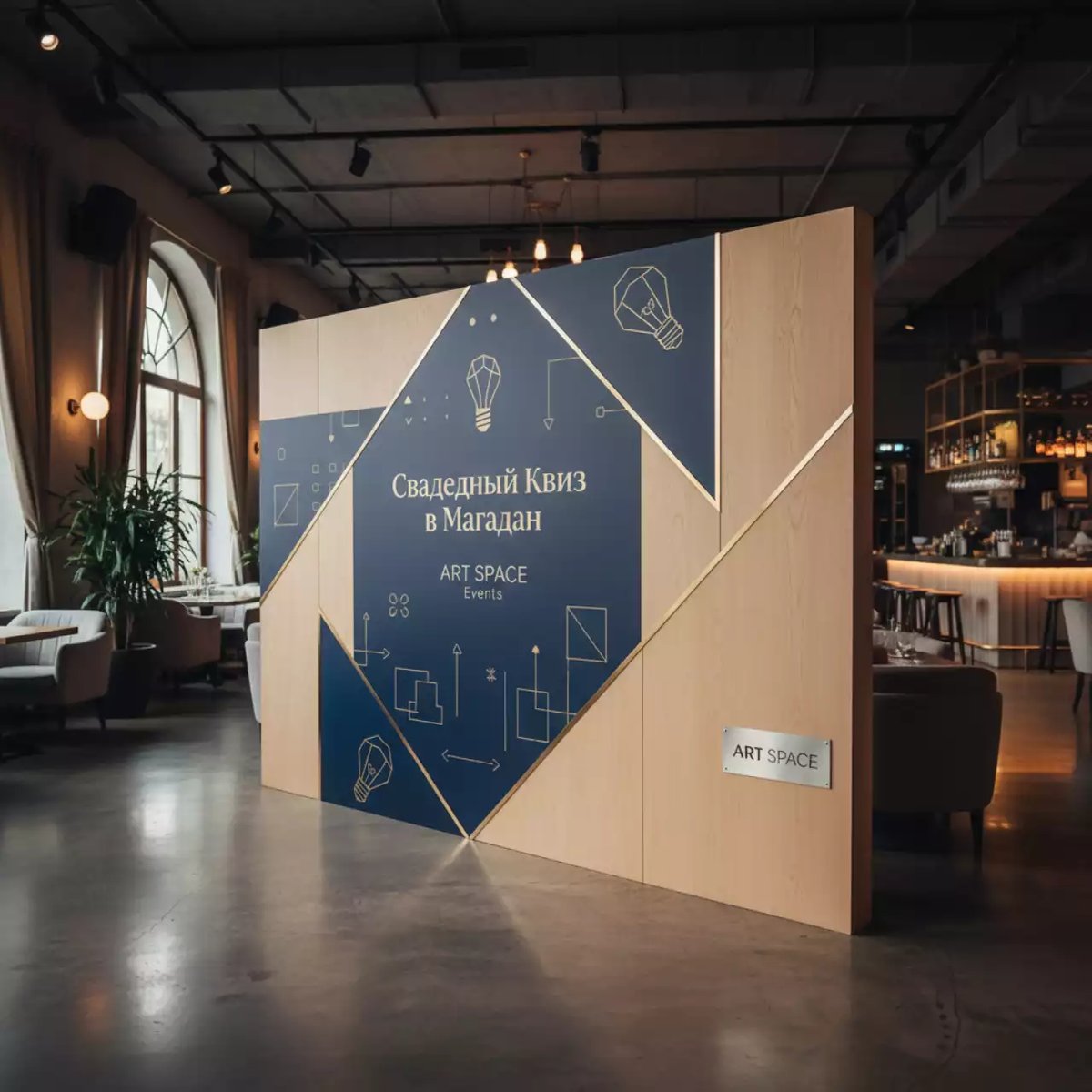 Аренда Пресс волл на свадьбу в ресторане «Магадан» — ART SPACE