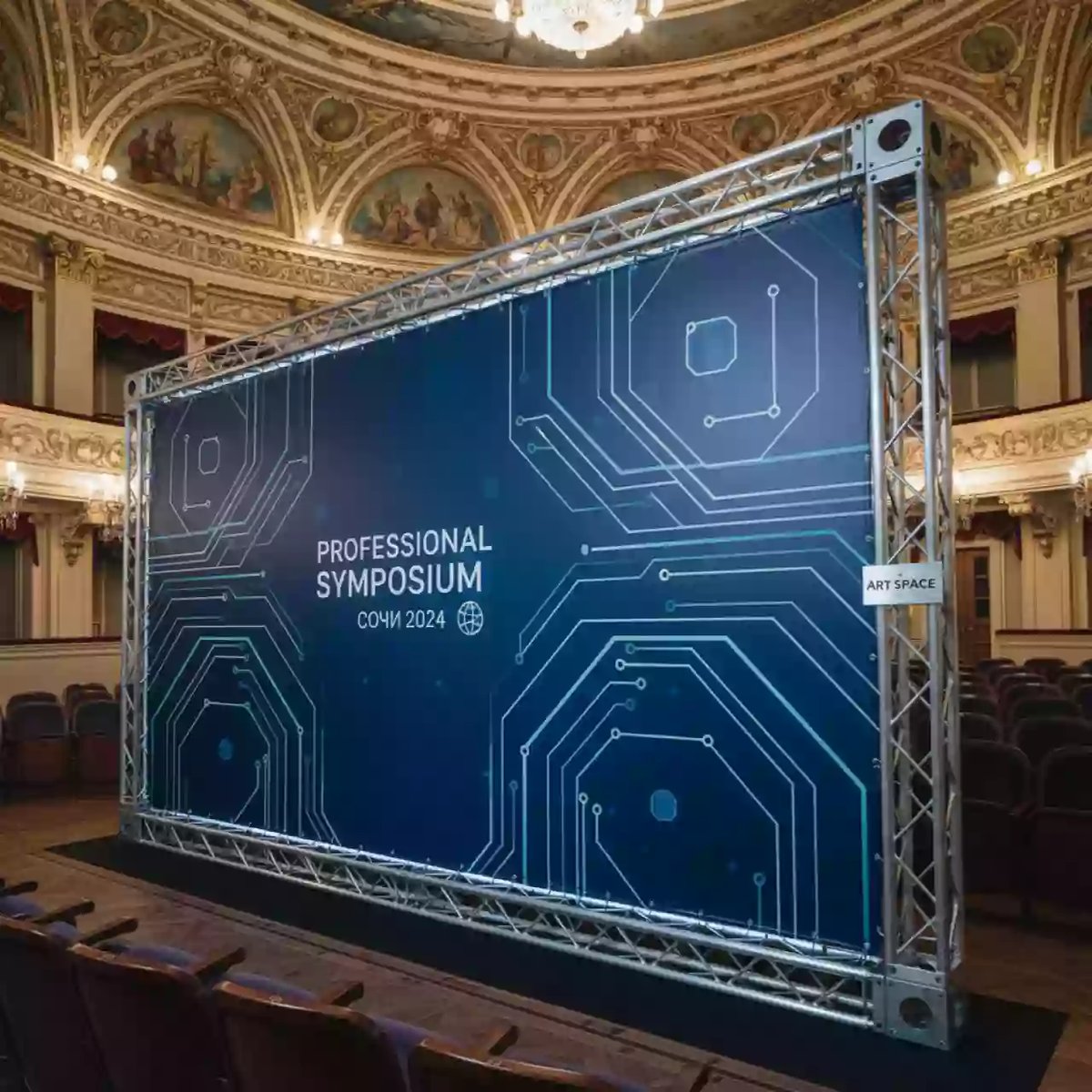 Аренда Пресс волл Press wall EMS XL в Зимнем театре — ART SPACE