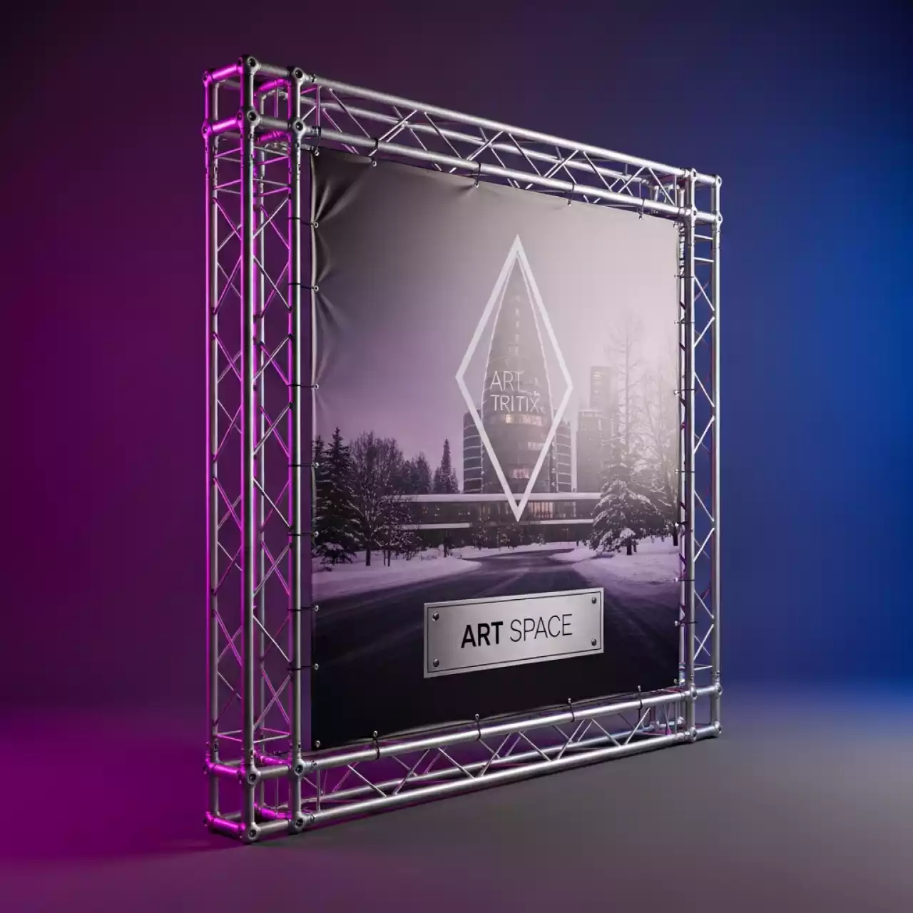 Аренда Пресс волл Tritix с закрытыми боками 3х3 м в санатории «Октябрьский» — ART SPACE