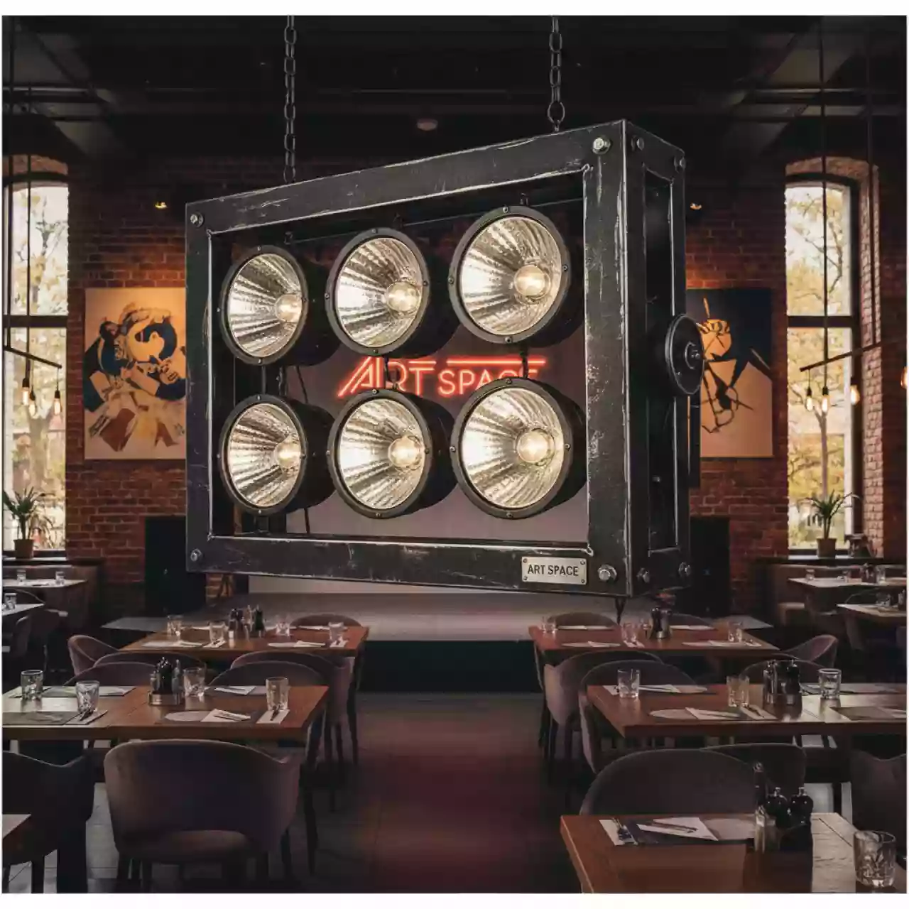 Аренда Прибор заливки Eurolite Blinder 8XPar36 в ресторане «Сыроварня» — ART SPACE