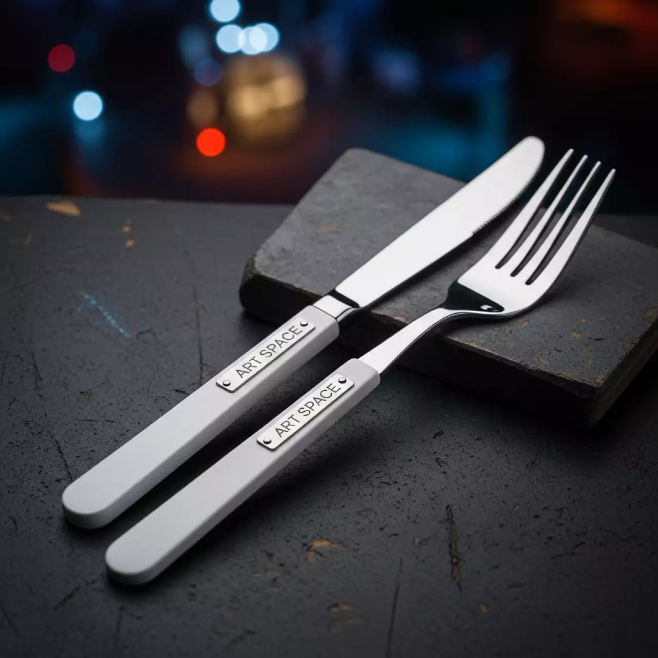 Аренда Приборы бело серебряные БЕЙКЕР набор 2 предмета в Университете «Сириус» — ART SPACE