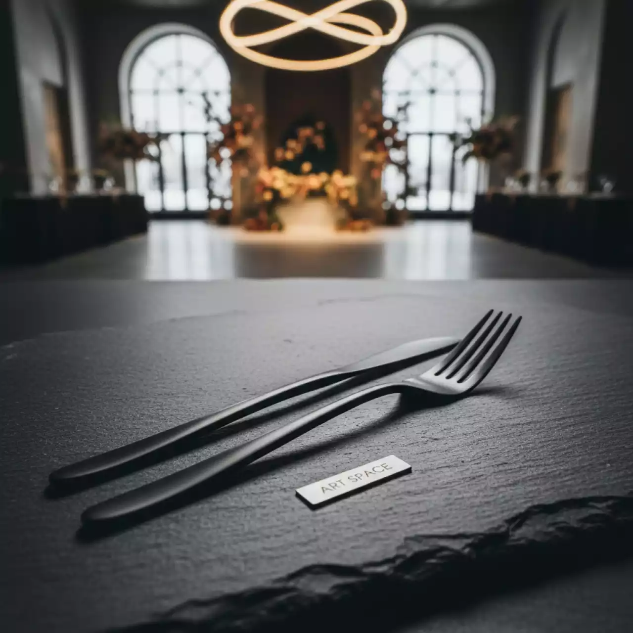 Аренда Приборы черные БЕЙКЕР набор 2 предмета в санатории «Металлург» — ART SPACE