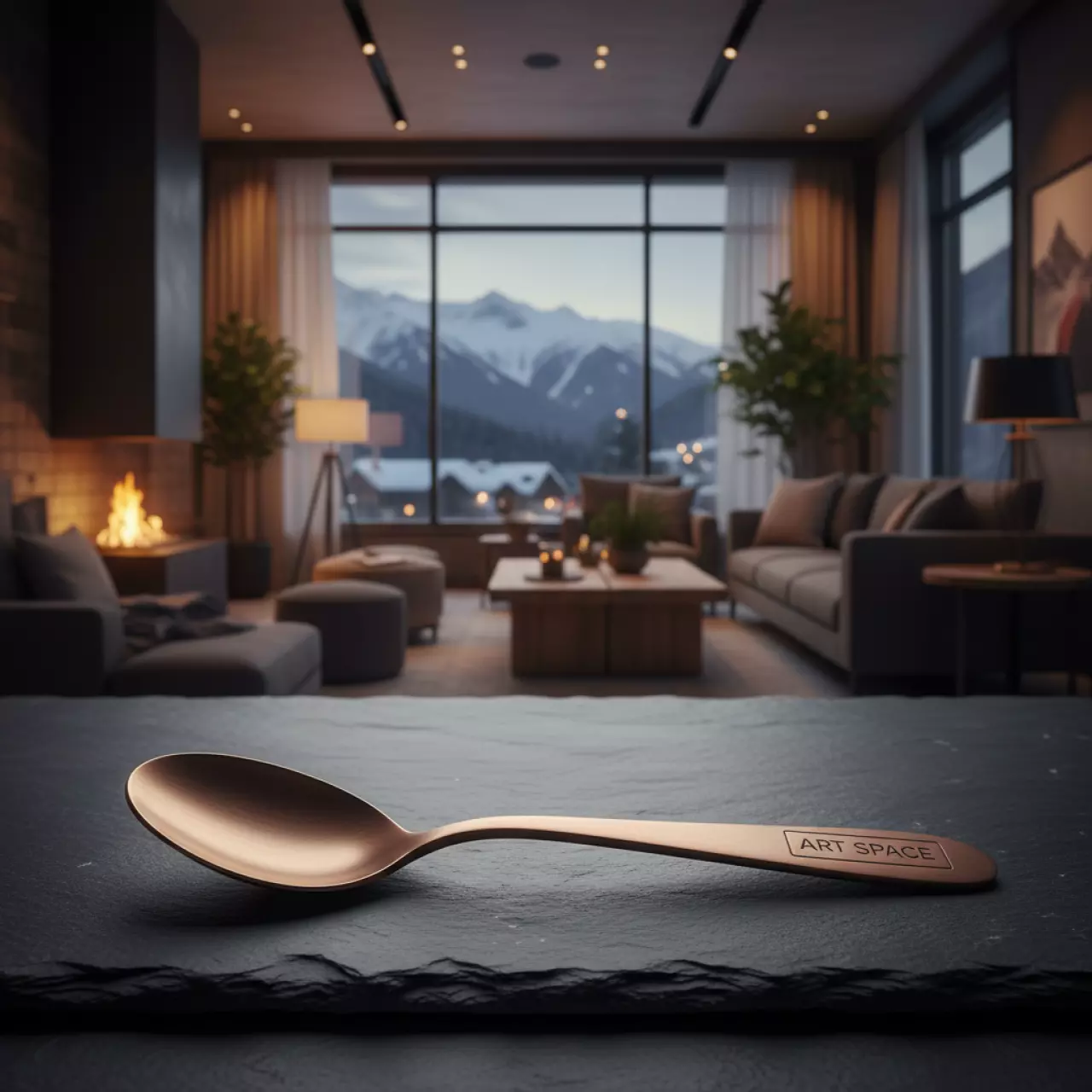 Аренда Приборы медные Бейкер ложка чайная в Radisson Hotel Rosa Khutor — ART SPACE