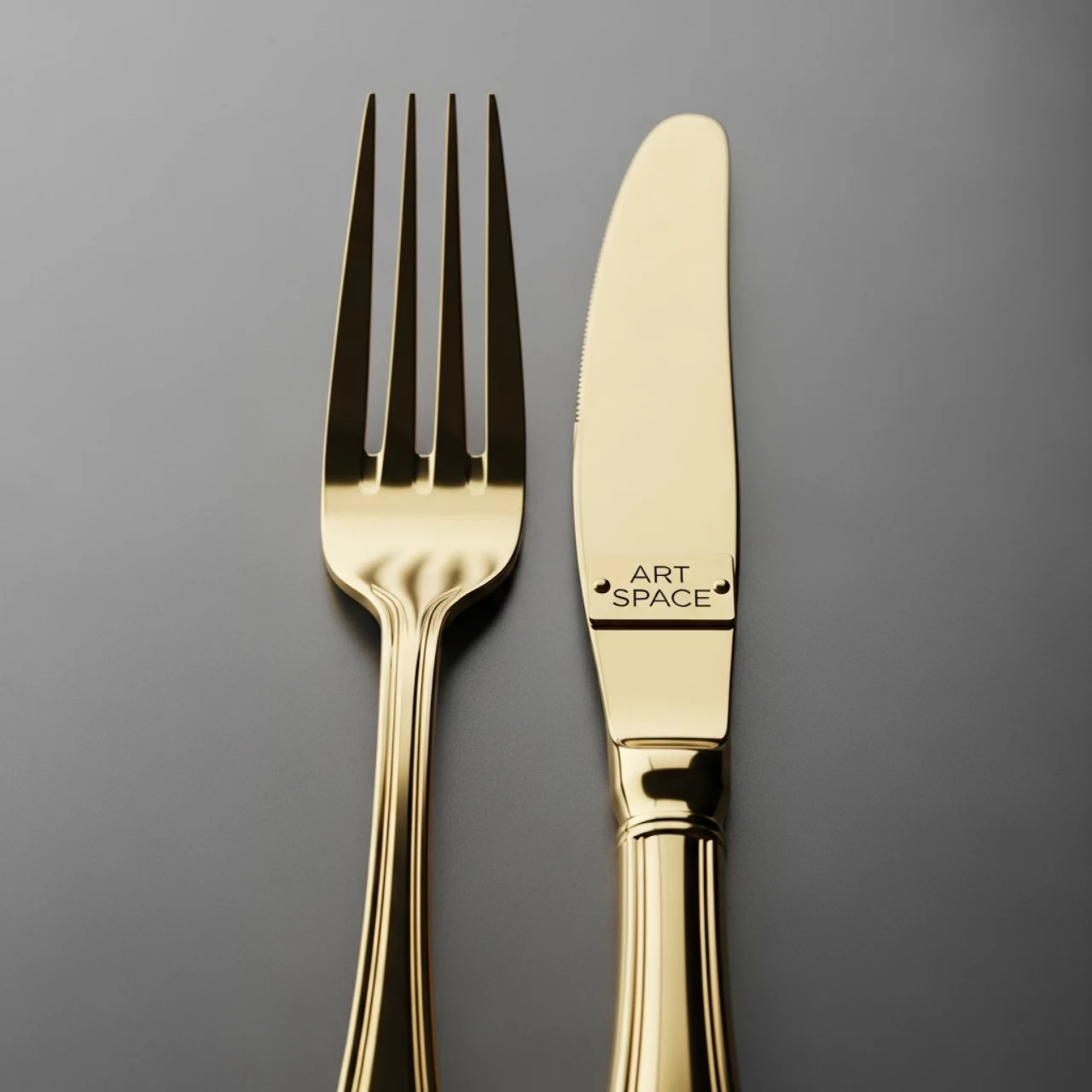 Аренда Приборы золотые Бейкер в ресторане «Баран-Рапан» — ART SPACE
