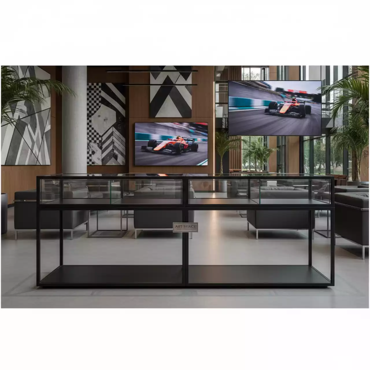 Аренда Прилавок двойной алюминиевый профиль 1800х500х900 в санатории «Русь» — ART SPACE