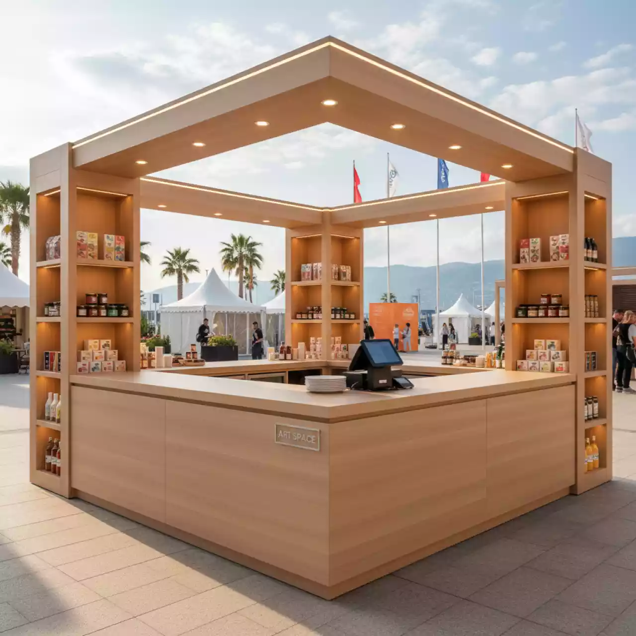 Аренда Прилавок угловой внутренний Морпорт Сочи — ART SPACE