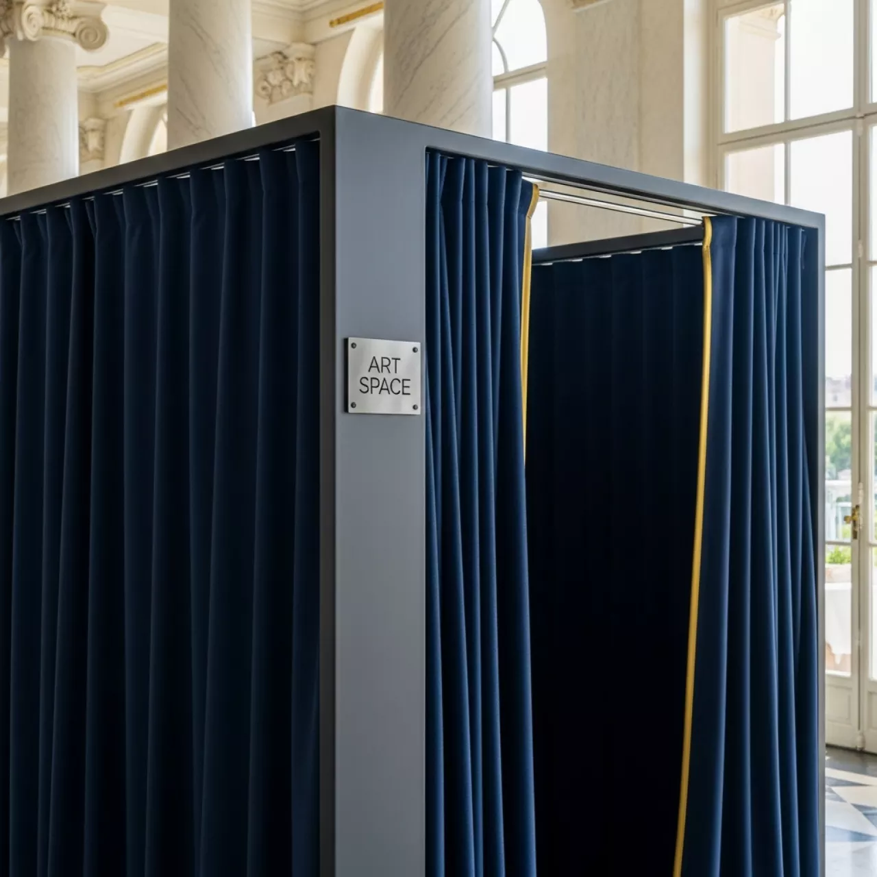 Аренда Примерочная с черным каркасом в ресторане «Sanremo» — ART SPACE