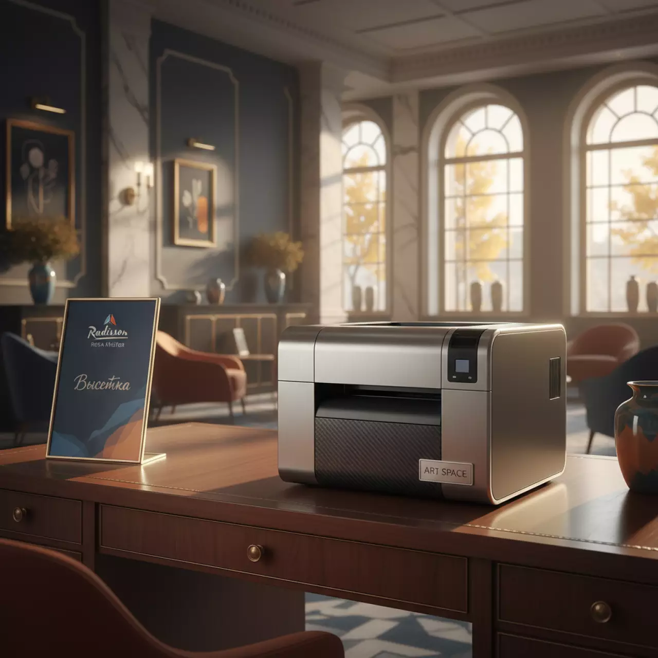 Аренда Принтер для пластиковых карт Fargo DTC4500e SS с MAG и комбинированным лотком в Radisson Hotel Rosa Khutor — ART SPACE