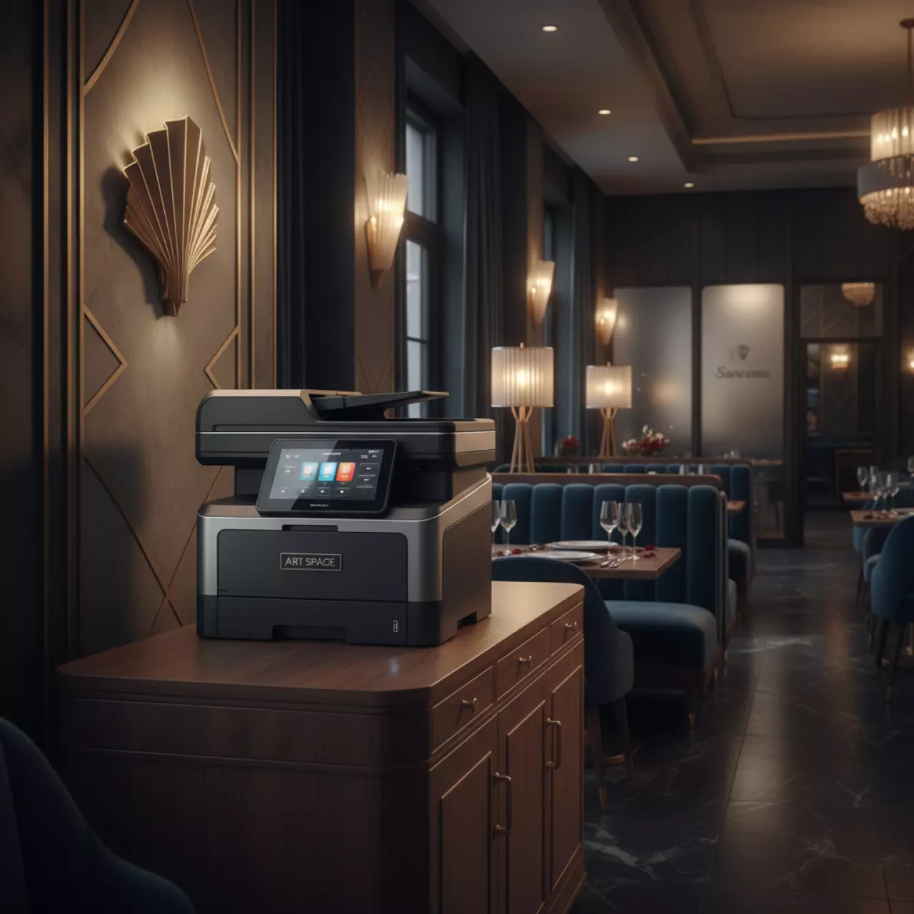 Аренда Принтер HP LaserJet Enterprise M507x в ресторане «Sanremo» — ART SPACE