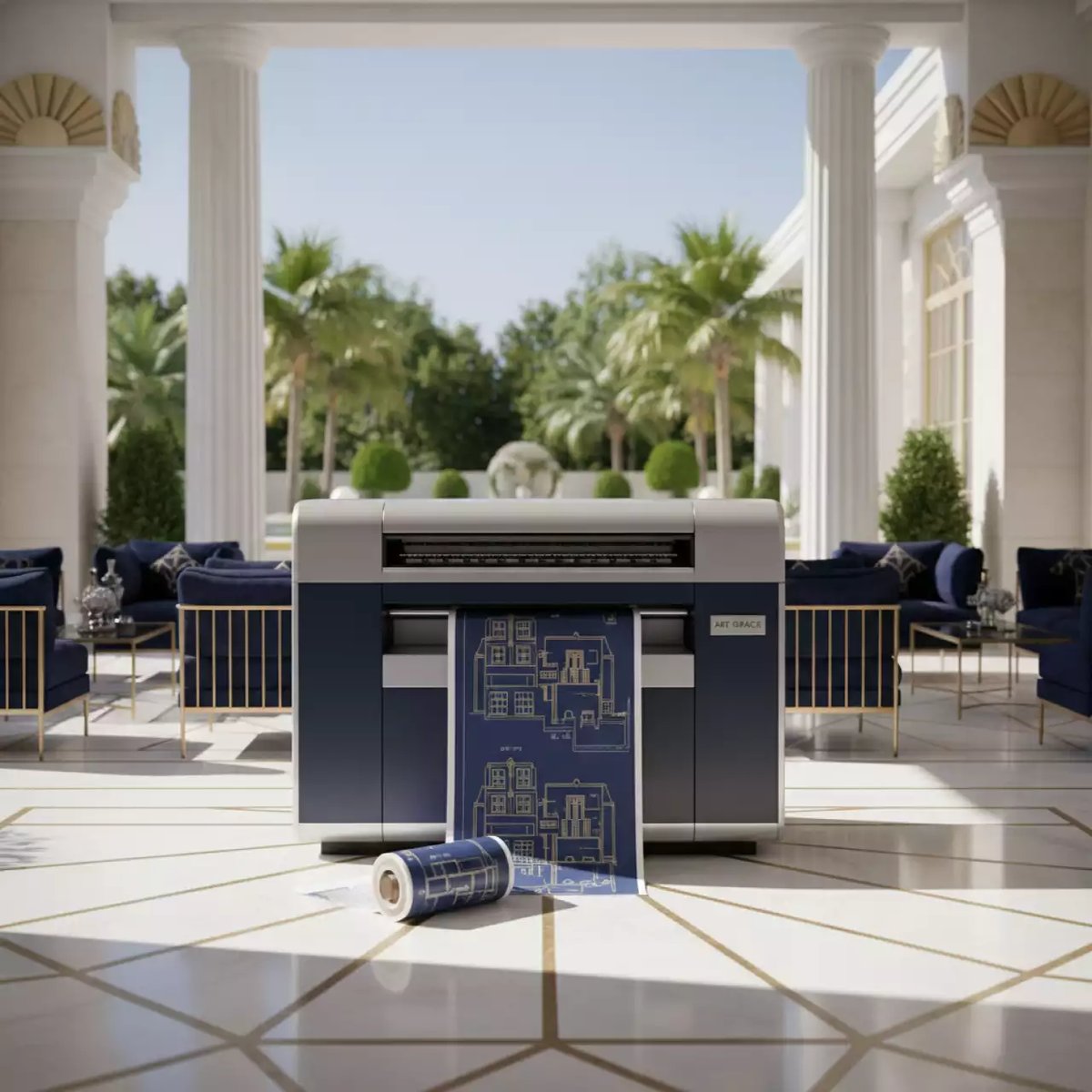 Аренда Принтер рулонный инженерный Han Bond H9 120 с функцией резки на вилле «Анна» — ART SPACE